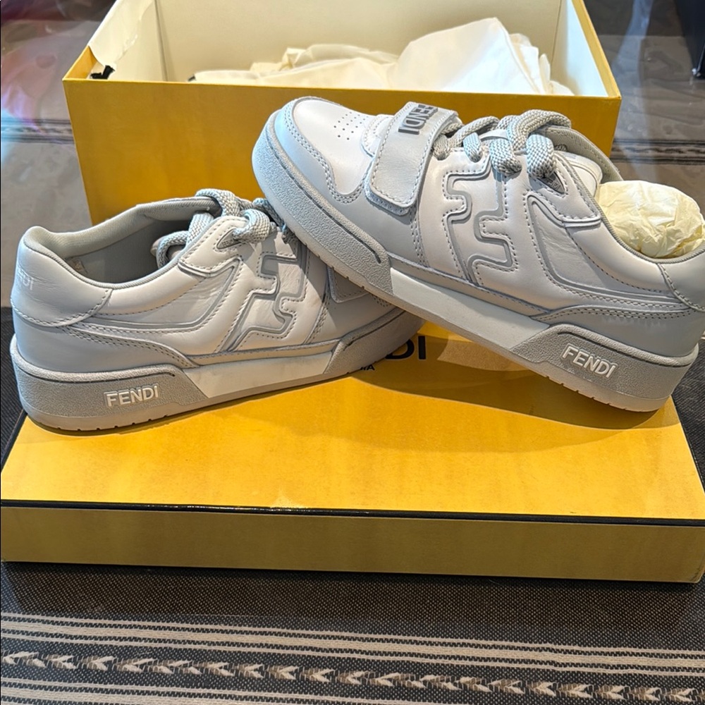 AUTHENTIC Fendi Light Gray Sneakers